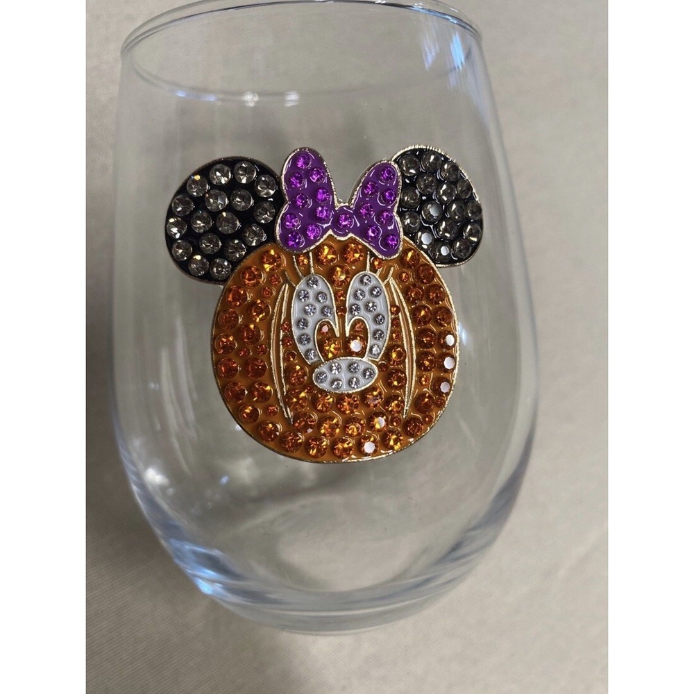 Minnie Rhinestone Stemless Wine Glass - Picture 2 of 5